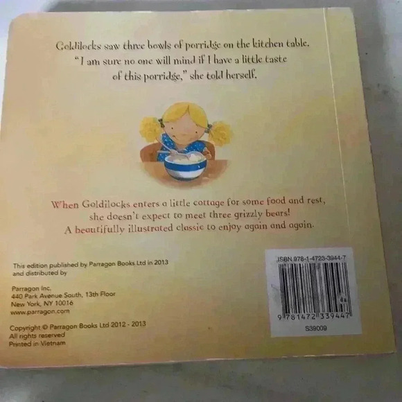Goldilocks and the Three Bears Board Book- free w any purchase - Picture 3 of 4